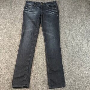 Express Stella Skinny Regular Fit Low Rise Dark Wash Jeans Women's